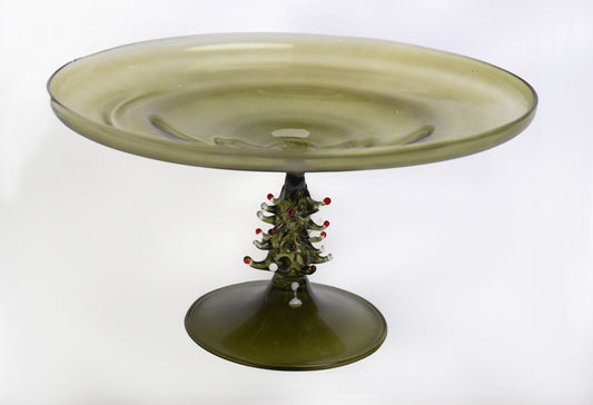 Christmas glass plate