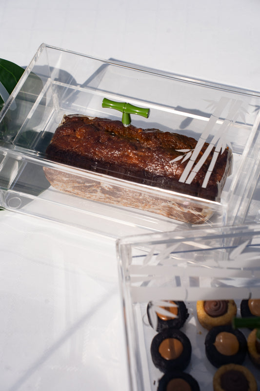 Bamboo Cake Tray With Cover