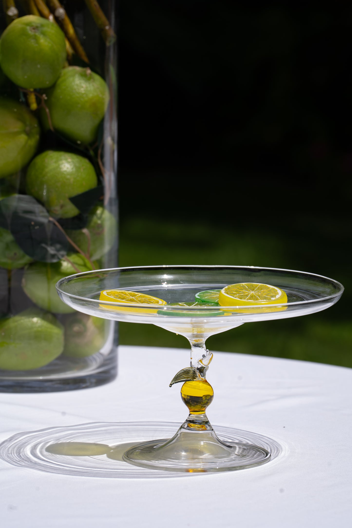 Blown glass lemon plate