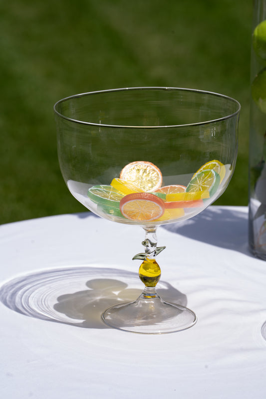 Blown glass Lemon glass bowl