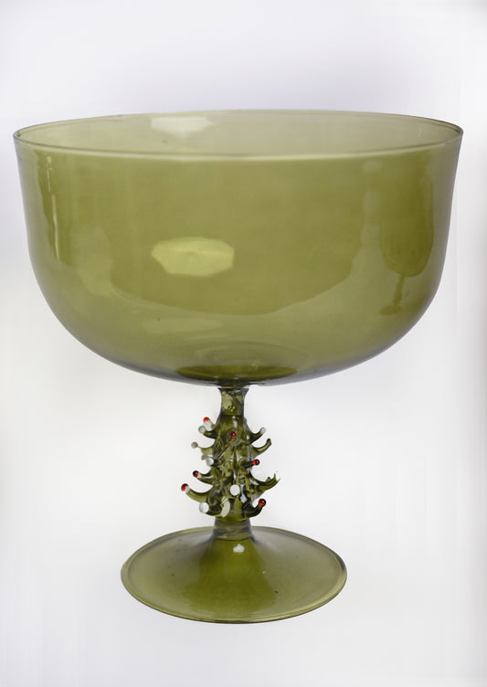 Christmas glass bowl