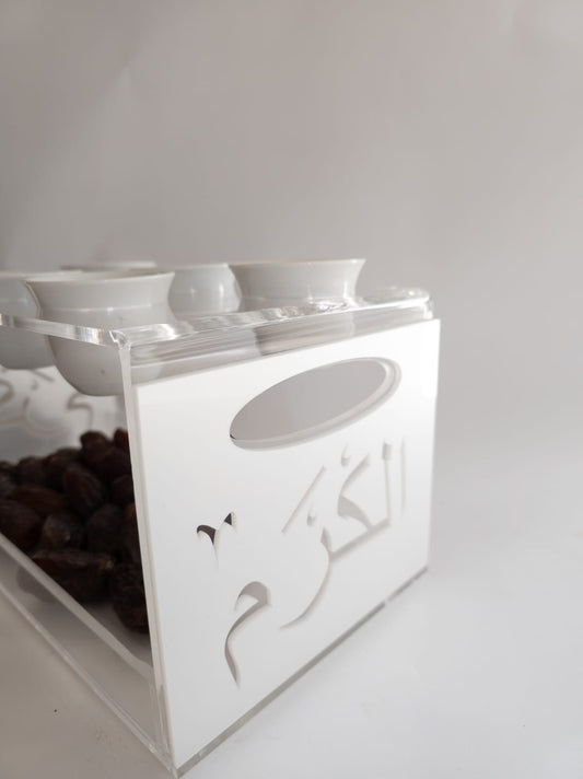 Plexiglass arabic coffee cups holder