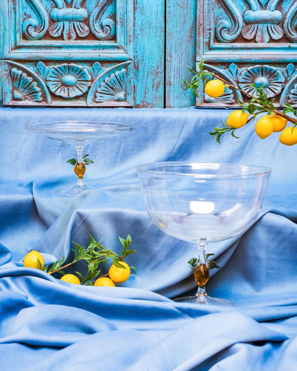 Blown glass Lemon glass bowl