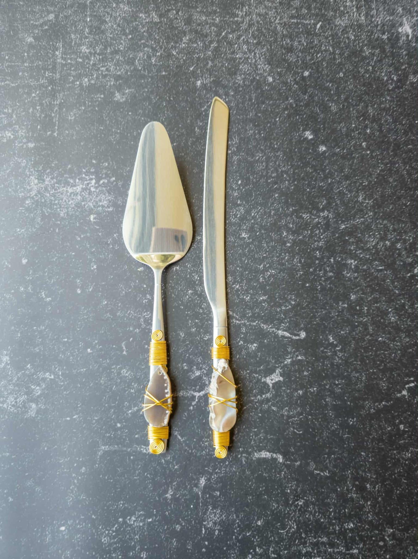 2 pieces set Cake knife and server