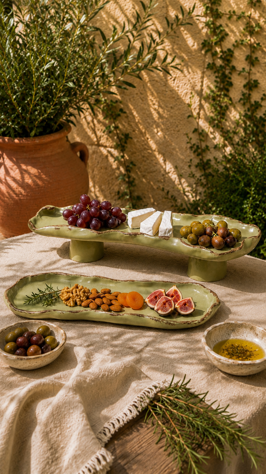 Terra set of two oval plates