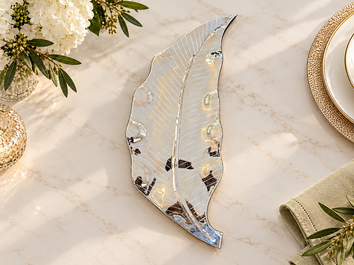 Silver leaf platter