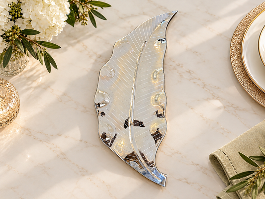 Silver leaf platter
