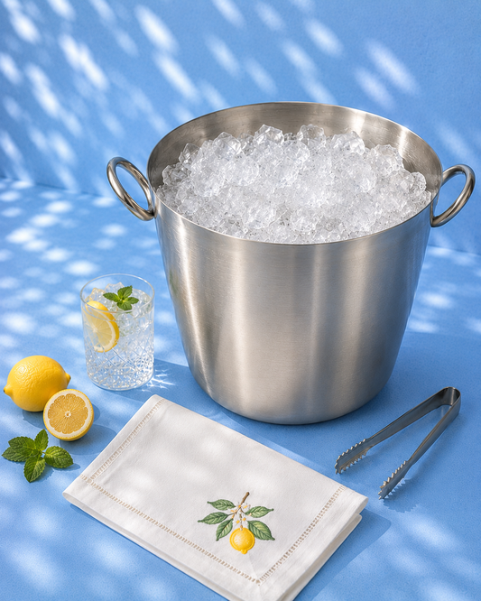 Ring stainless steel ice bucket