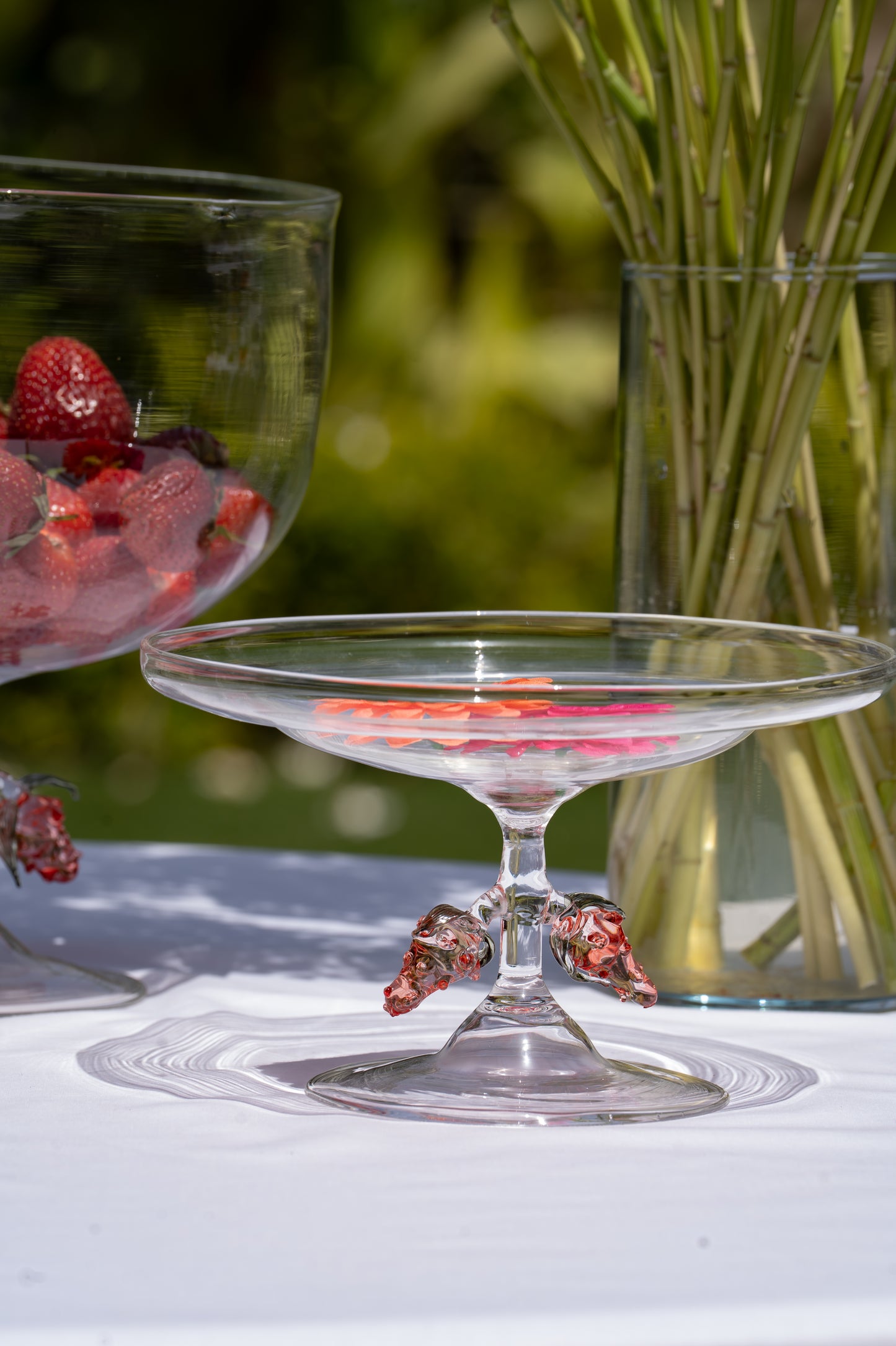 Blown glass Strawberry plate