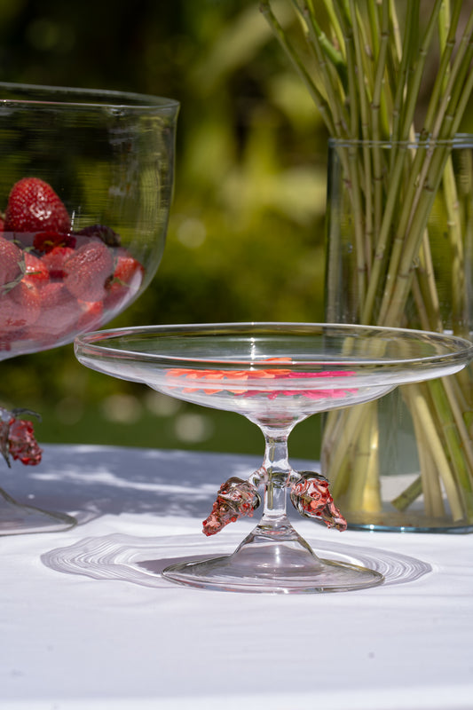 Blown glass Strawberry plate