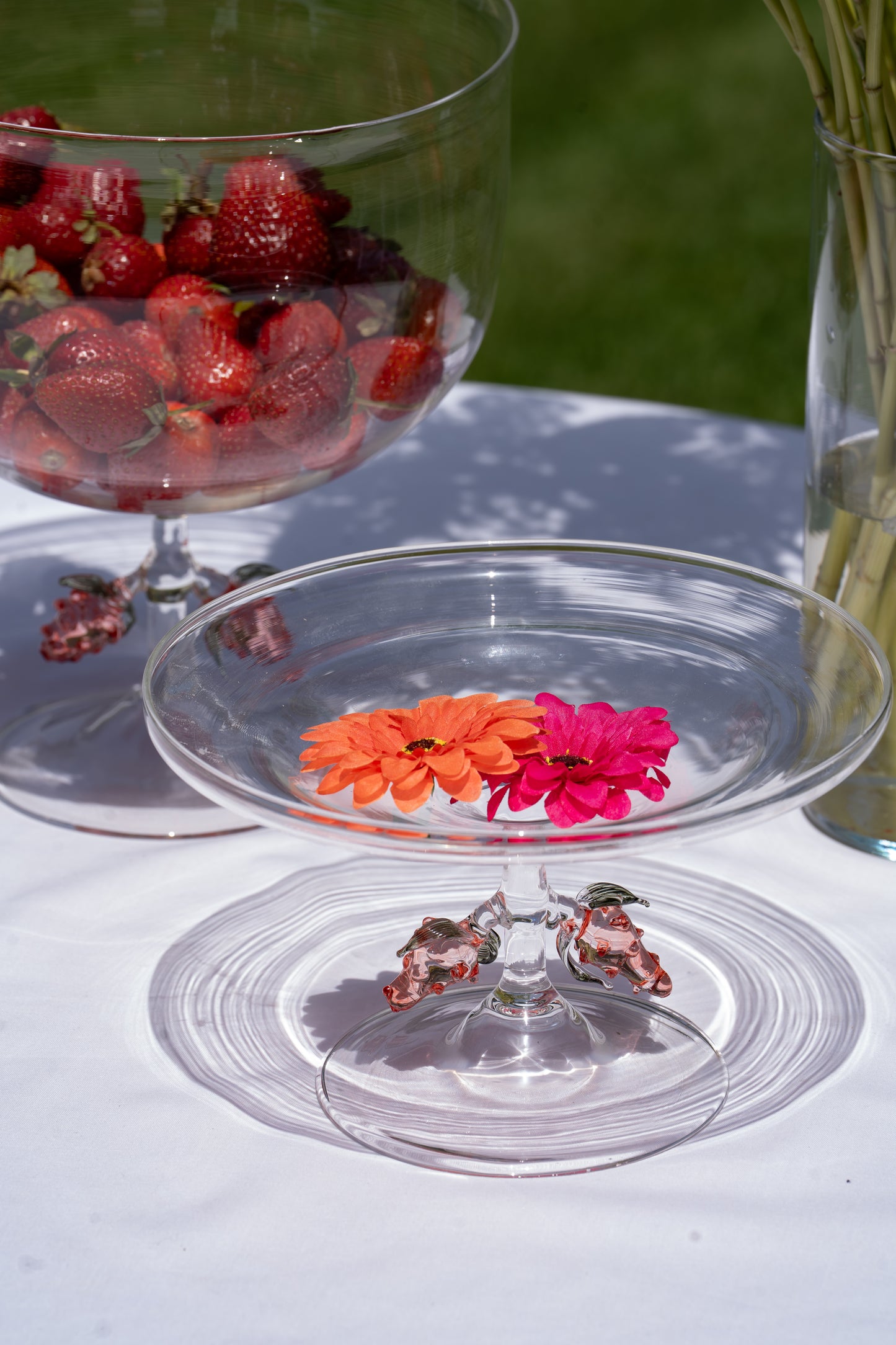 Blown glass Strawberry plate