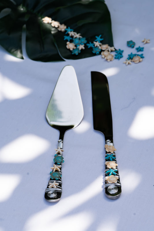 2 pieces set Cake knife and server
