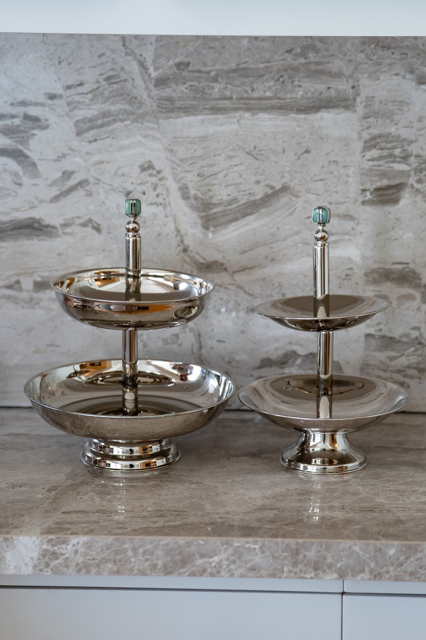 Silver Two Tier Plate