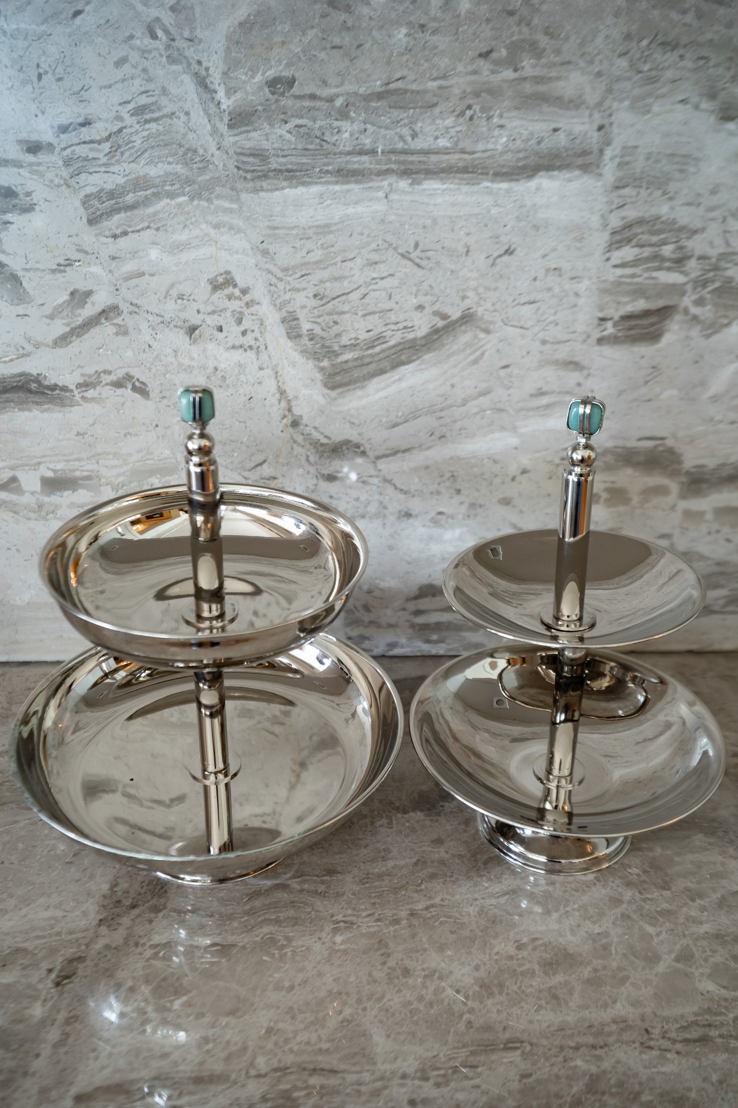 Silver Two Tier Plate
