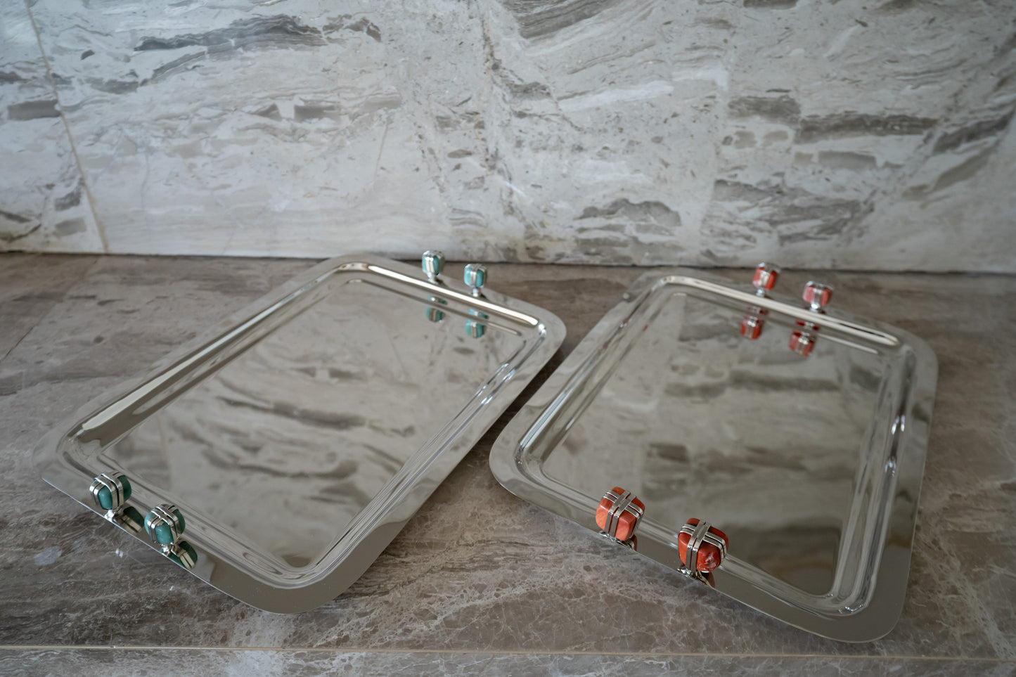 Silver Rectangular Tray