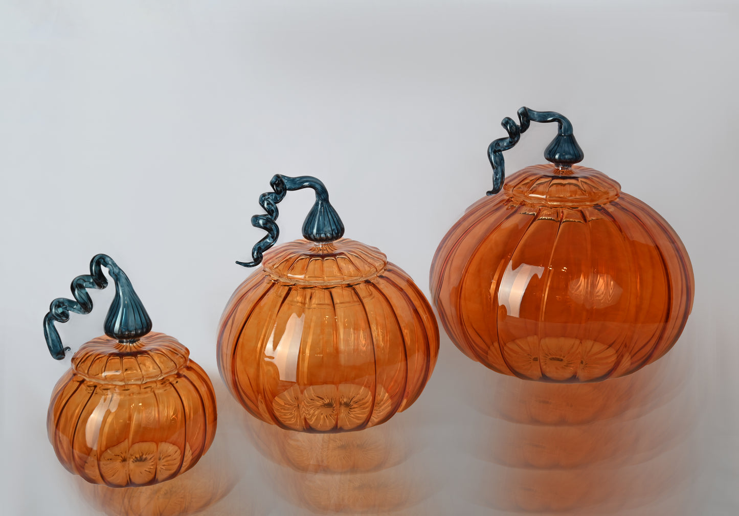 Round pumpkin glass jar