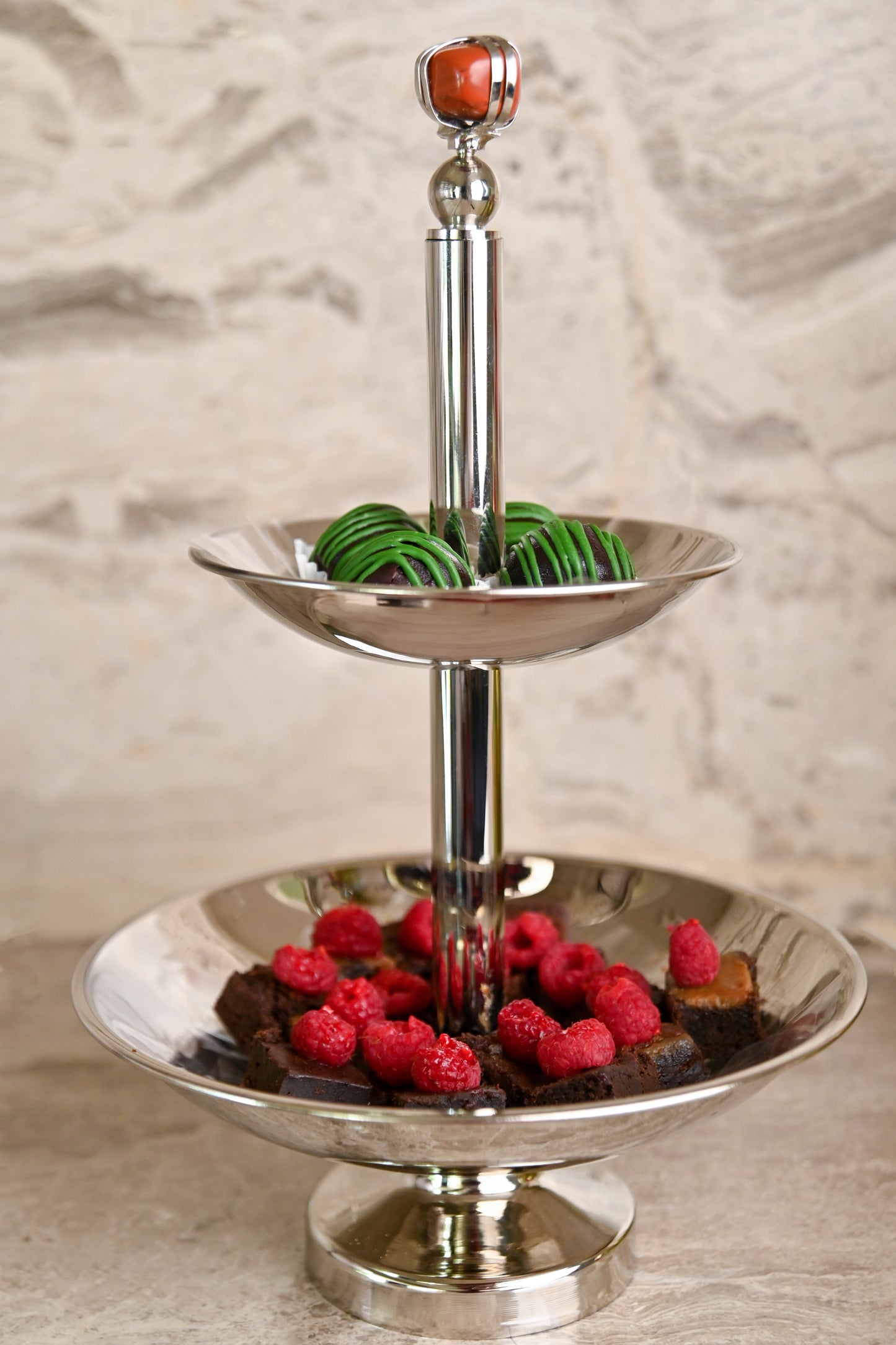 Silver Two Tier Plate