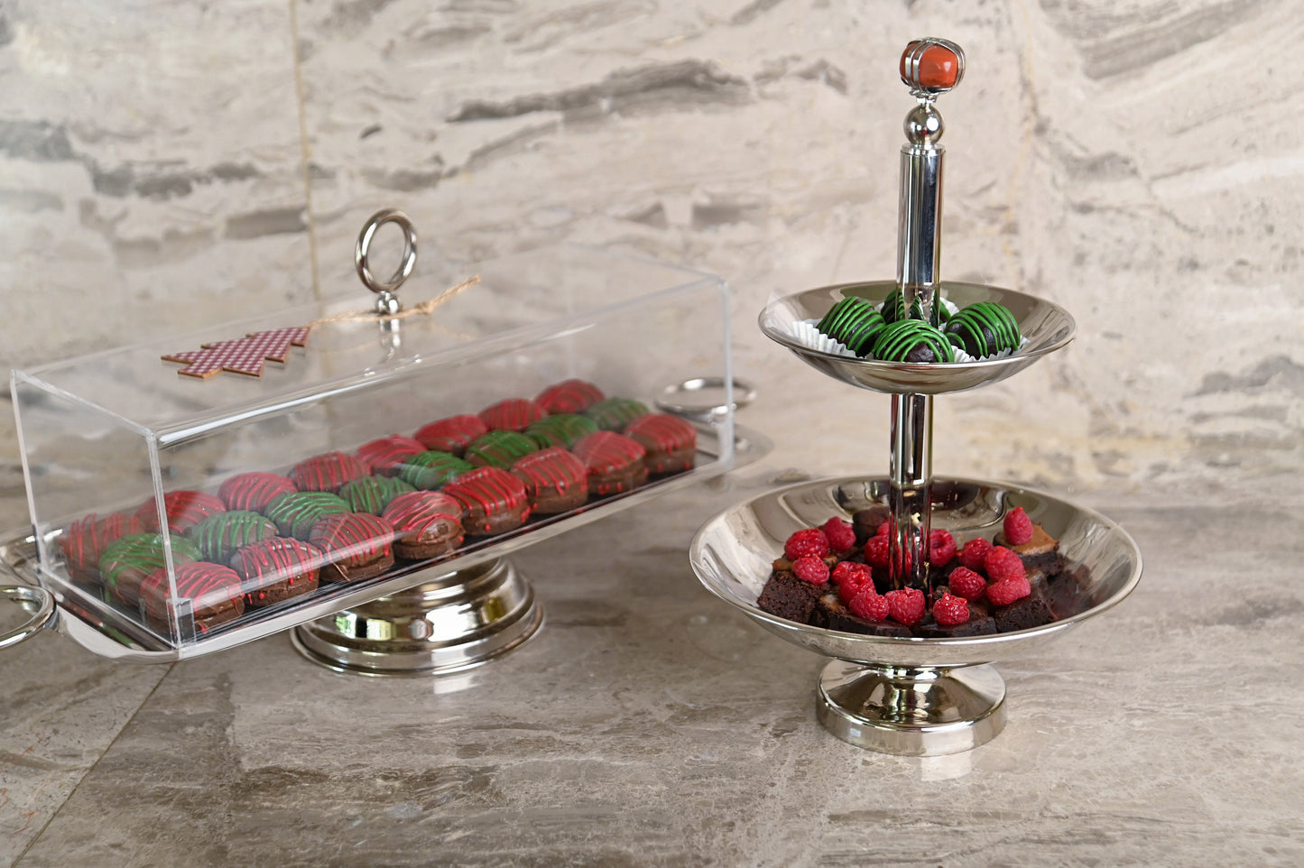 Silver Two Tier Plate