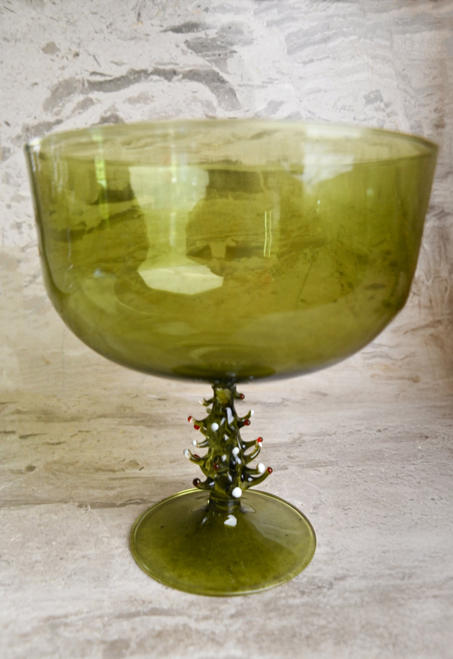Christmas glass bowl