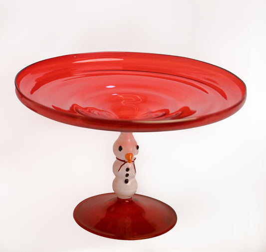 Christmas glass plate