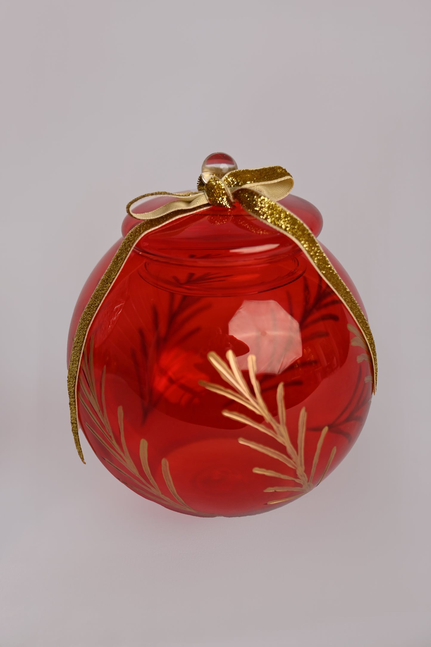 Christmas ball glass jar