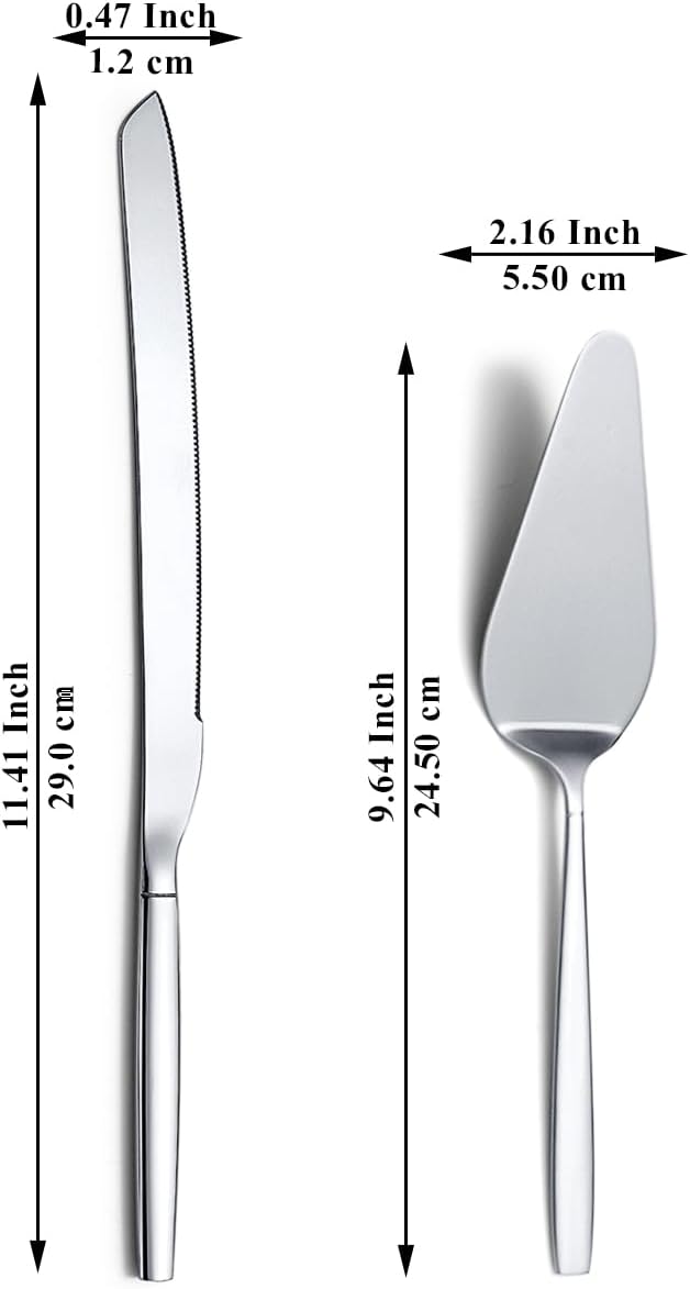 2 pieces set Cake knife and server