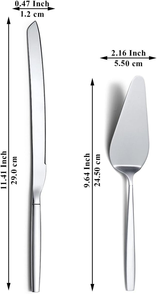 2 pieces set Cake knife and server