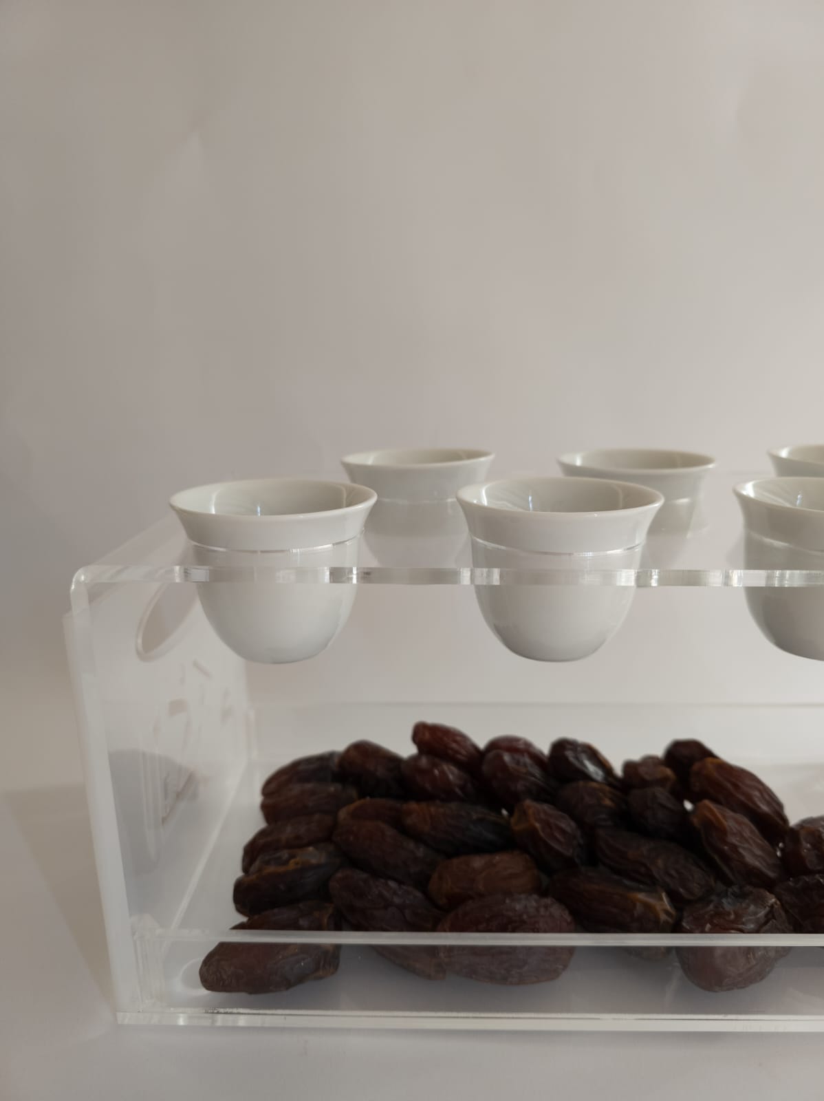 Plexiglass arabic coffee cups holder