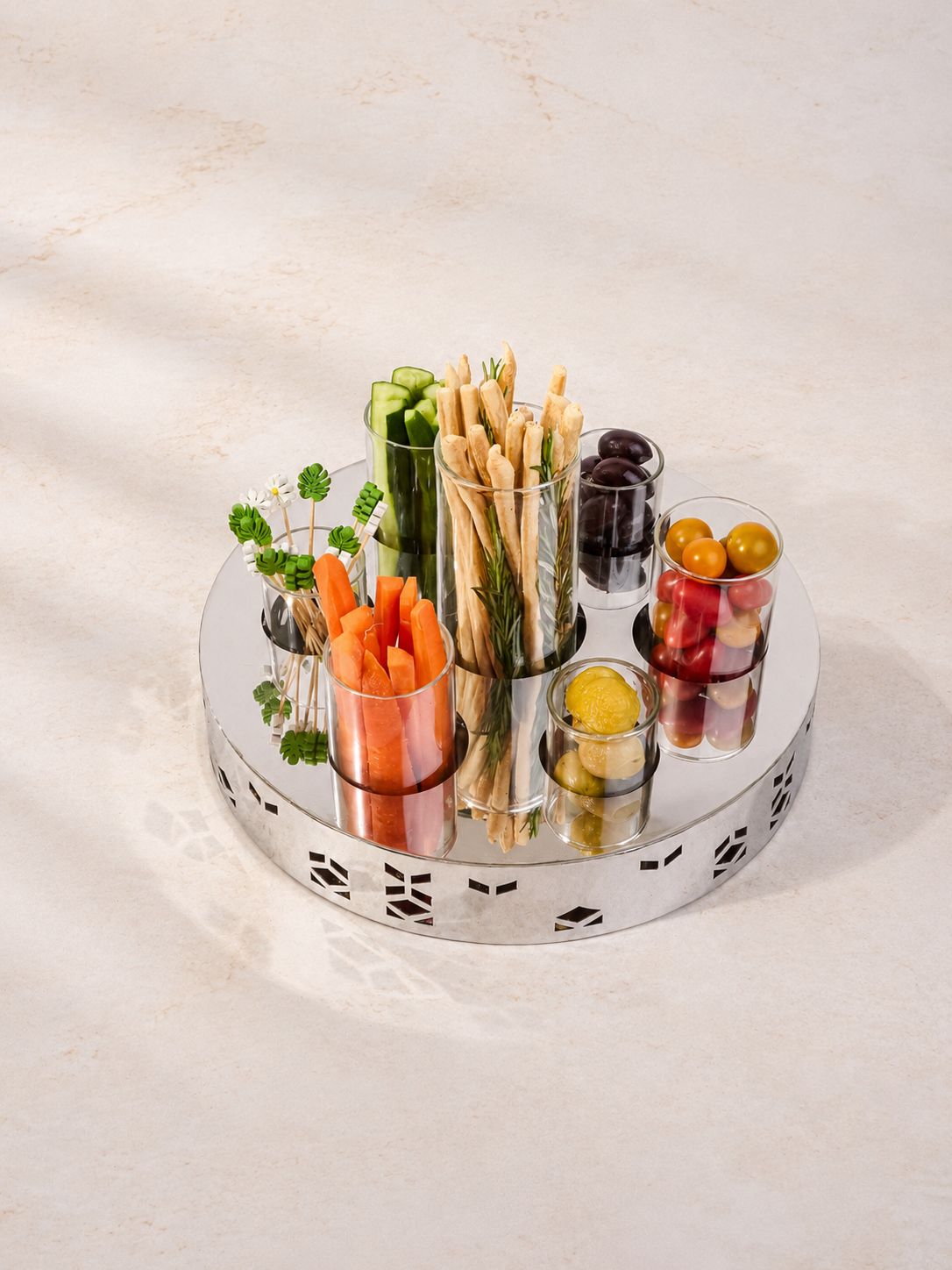 Geometric appetiser tray 30cm