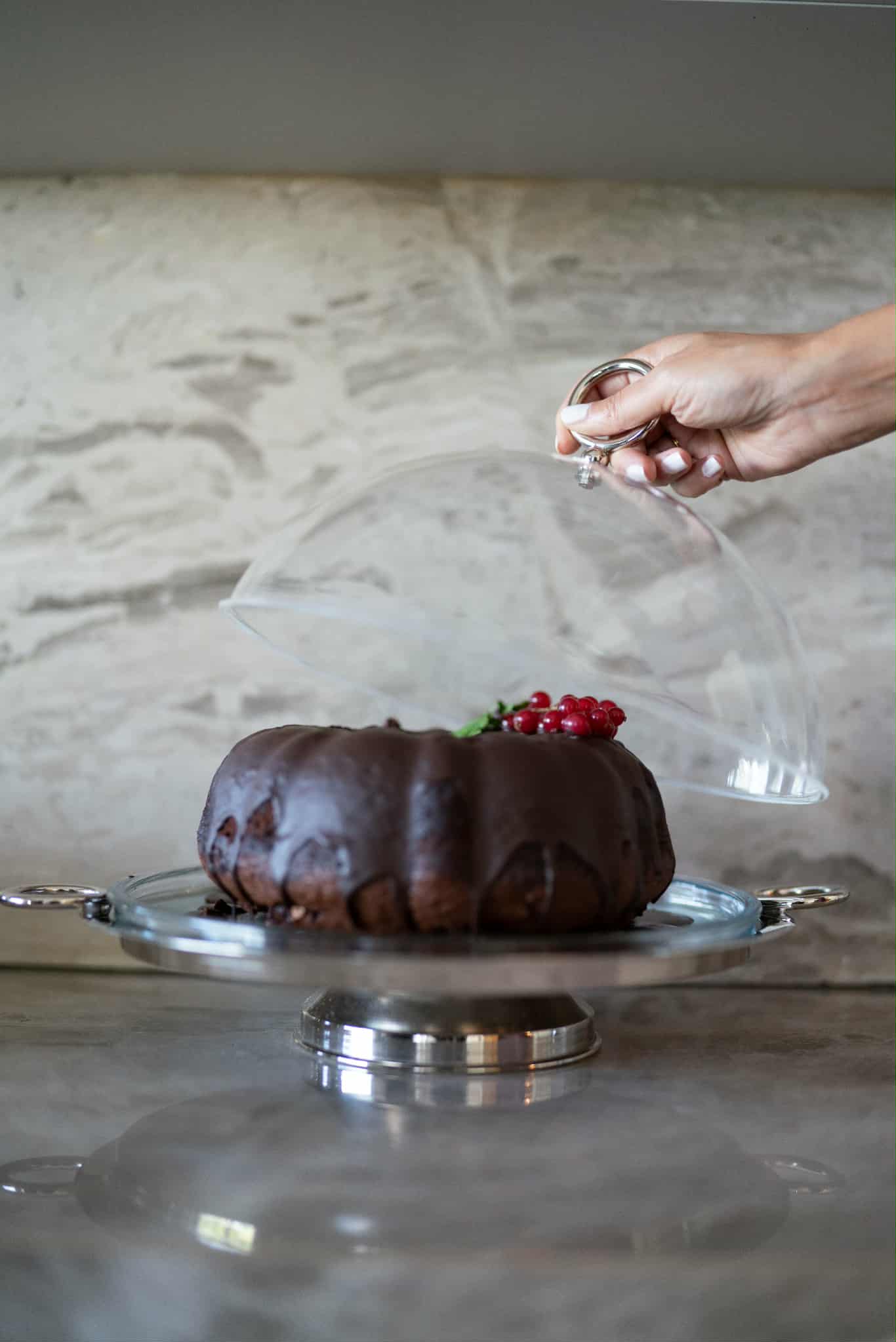 Silver footed cake plate