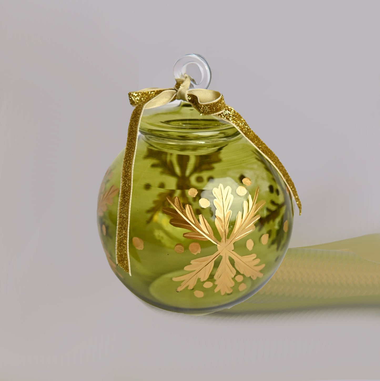 Christmas ball glass jar