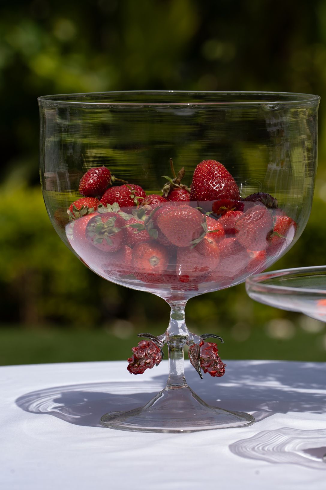 Blown glass Strawberry bowl