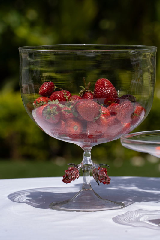 Blown glass Strawberry bowl