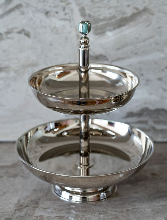 Silver Two Tier Plate