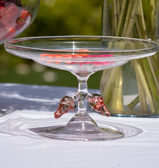 Blown glass Strawberry plate