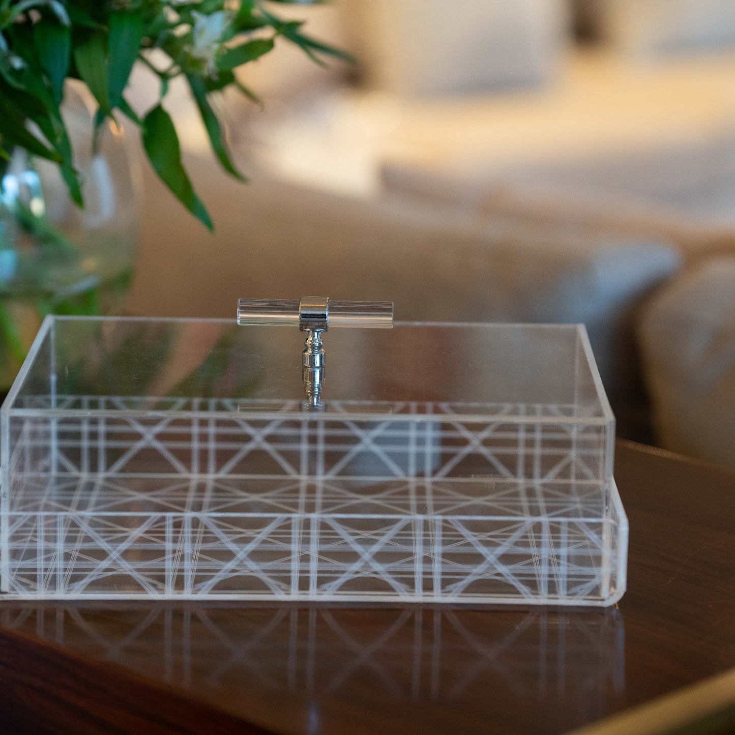 Cannè plexiglass tray with cover