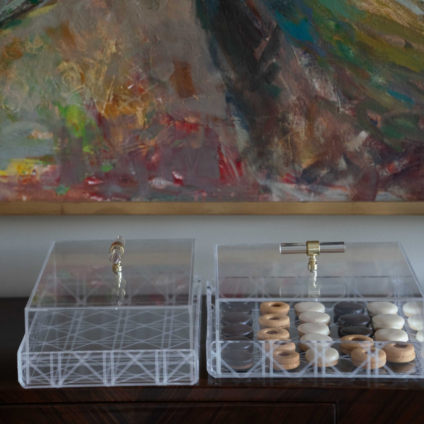 Cannè plexiglass tray with cover
