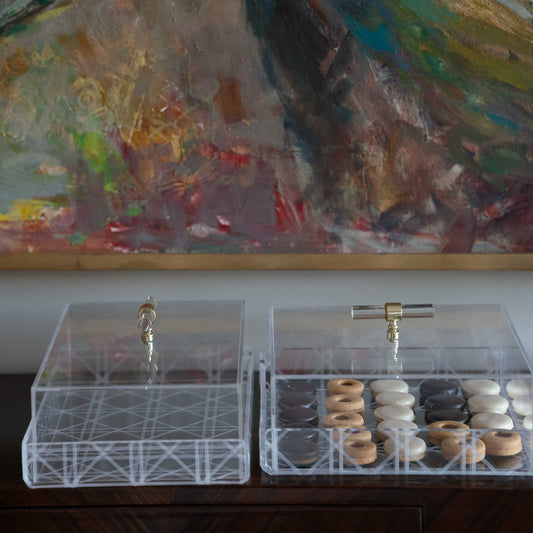 Cannè plexiglass tray with cover
